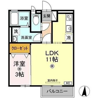 ルミナス南栄【2階】の間取り