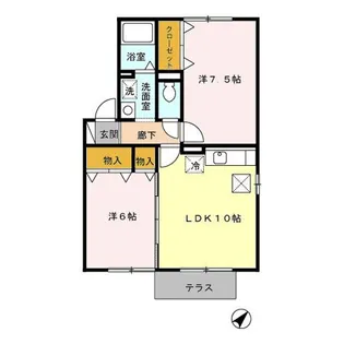 サンクスもえぎ A【1階】の間取り