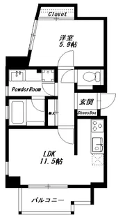 クレセール中板橋【3階】の間取り