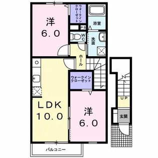 ラッキーサンリットC【2階】の間取り