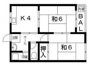 陽光ハイツ【2階】の間取り