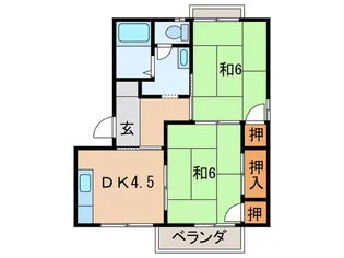サニ-ガ-デン昆陽の里B棟【1階】の間取り
