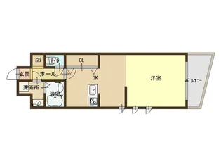セレッソコート上本町EAST【3階】の間取り