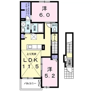 ジール マルマツVI B【2階】の間取り