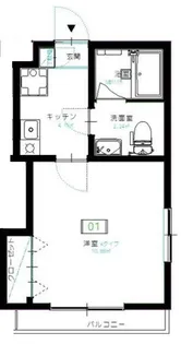 フォレスト福新【1階】の間取り