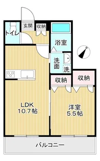 クレイヴン・コテージ【1階】の間取り