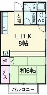 雅ハイツ【1階】の間取り