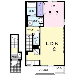 ハイツカームII【2階】の間取り