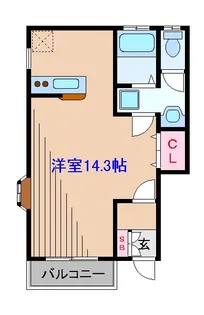 グリーンハイム日吉【1階】の間取り