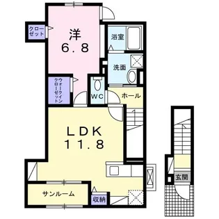 ティアラ【2階】の間取り