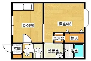 ふらわーハイツ春日【1階】の間取り