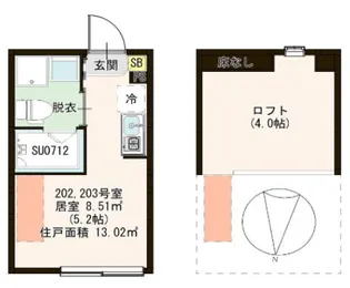 KUBO(クボ)小岩【2階】の間取り