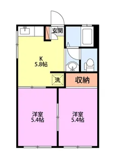 ハイツ宮A【2階】の間取り