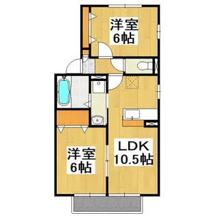 エターナヴィレッジB【2階】の間取り