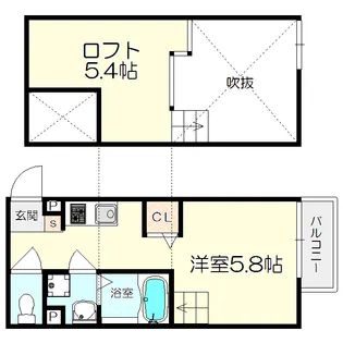 リベール塚口【1階】の間取り