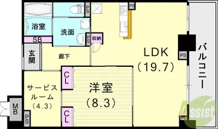 ザ・レジデンス芦屋スイート【18階】の間取り