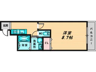 フジパレス新深江VII番館【1階】の間取り