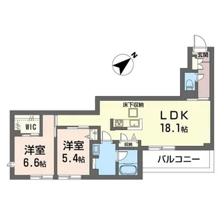 ウィズプラス松戸【2階】の間取り