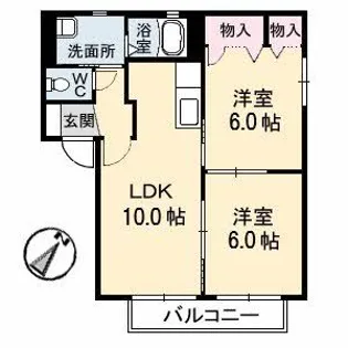 フレベールメゾン A棟【1階】の間取り
