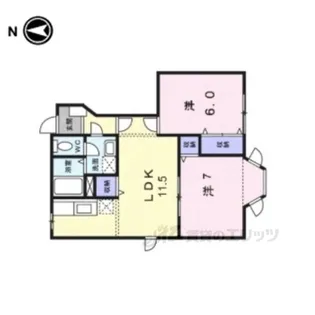 ル・プレンシュルA【1階】の間取り