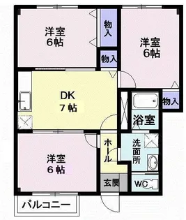 ソレーユB【1階】の間取り