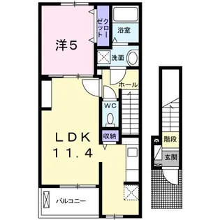 ナリッシュメゾンC【2階】の間取り