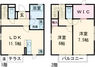 サウスヒル A棟の間取り
