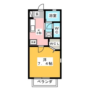 エバーグリーン青木【1階】の間取り