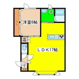 レスト中園【1階】の間取り
