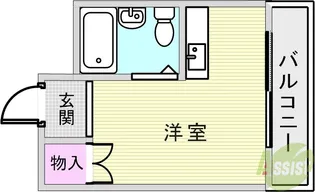 シャトー第8神戸【4階】の間取り