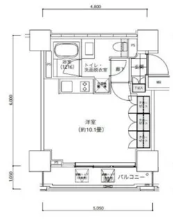 パークキューブ愛宕山タワー【6階】の間取り