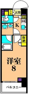 プラウドフラット品川大井町【2階】の間取り
