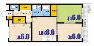 メープルコート【1階】の間取り