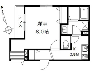 アステール白金【1階】の間取り
