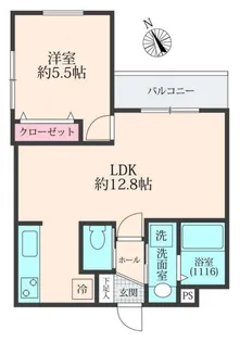 サンピア幕張本郷【1階】の間取り