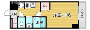 ロイヤルクィーンズパーク浪速【4階】の間取り