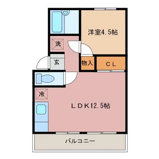 エステートピア大庭【2階】の間取り
