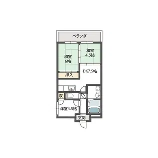 ドミール甲子園【2階】の間取り