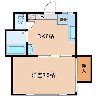 木戸脇マンション【2階】の間取り