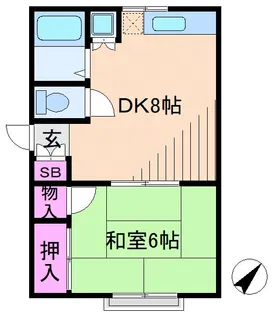 リバーサイドSII【2階】の間取り