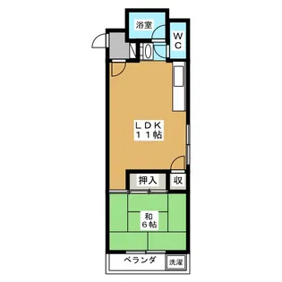 調布第二コーポラス【6階】の間取り