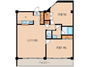朝日ビルCアパートメント【3階】の間取り