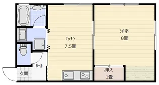 メゾンクレイン【1階】の間取り
