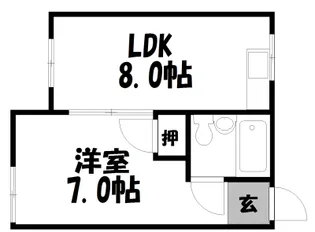 ワールドハイツA【2階】の間取り