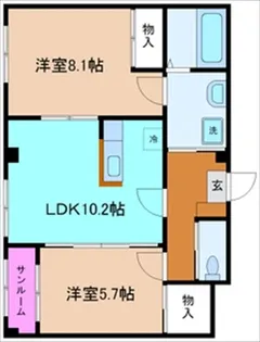 クルエボヌール金沢【1階】の間取り