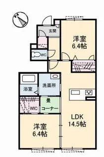 ラ・スリーズガーデン E棟【1階】の間取り