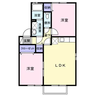 ビアンカ柳瀬C【1階】の間取り