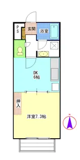 ドミール番匠【2階】の間取り