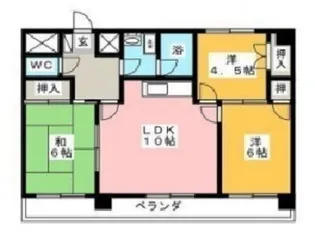 メゾンアイビス【7階】の間取り