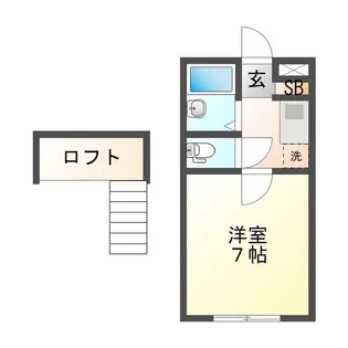 マリオ南若松【2階】の間取り
